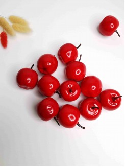 Яблоко декоративное (муляж) 3см. красный, штука